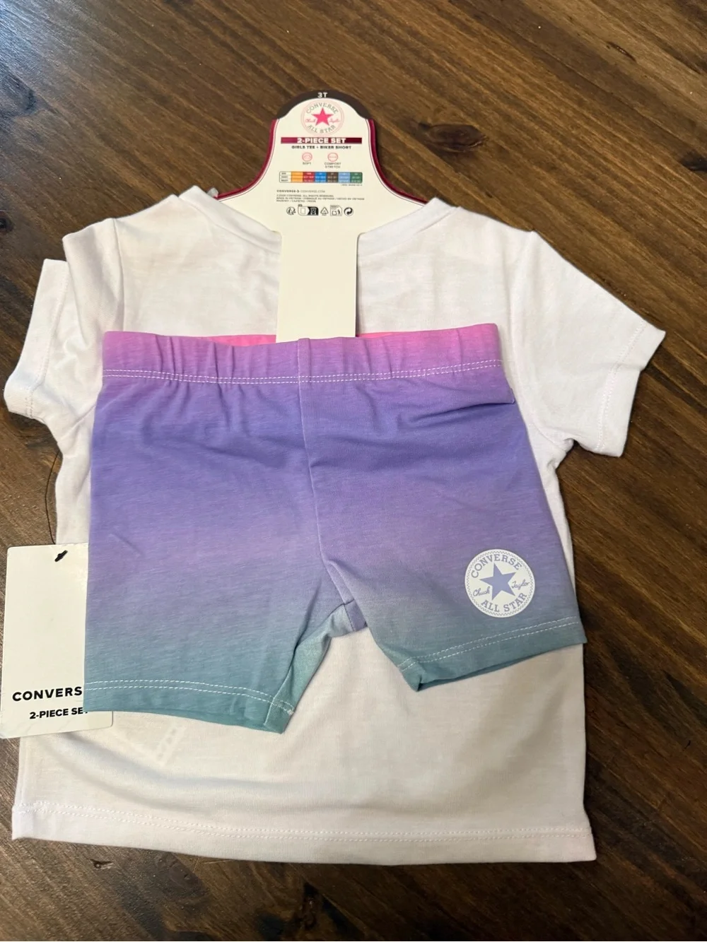Converse outfit with Pastel Gradient All Star Logo - 3T